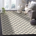 thumbnail image 4 of Area Rugs Indoor Non-Slip Rectangle Rug 2.7x5 Ft Rustic Moroccan Geometric Quatrefoil Dark Blue Lattice Rug Rubber Backing Floor Mats Non Shedding Home Decor Carpet for Entryway Living Room, 4 of 8