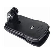 360° Rotating Action Camera Clip Mount, Universal Quick Release Backpack Strap Clamp for GoPro Hero 13/12/11/10/9/8/7/6/5/4/3, DJI Osmo, AKASO, EKEN, SJCAM, YI Action Cameras