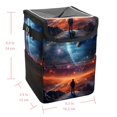 thumbnail image 5 of Galactic Space Foldable Car Garbage Can with Lid, Leak-Proof & Hanging Storage Bag - Trash Can for Car, 5 of 6
