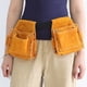 thumbnail image 3 of Guardurnaity Riñonera de cuero resistente para trabajadores de la construcción, con cinturón para delantal y forro de tela suave. Ideal para Accesorios de disfraces Estilo de doble bolsillo, 3 of 6