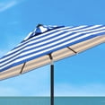 thumbnail image 5 of SAFAVIEH Iris 9' Market Auto Tilt Patio Umbrella, Pacific Blue Stripe, 5 of 6