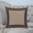 thumbnail image 4 of Brown Geometric 20x20 Pillow Covers Set of 2, Black Greek Key Design Abstract Modern Art Throw Pillow Covers Decorative Couch Cushion Case, Microfiber Square Pillowcases for Bedroom Car Living Room, 4 of 7