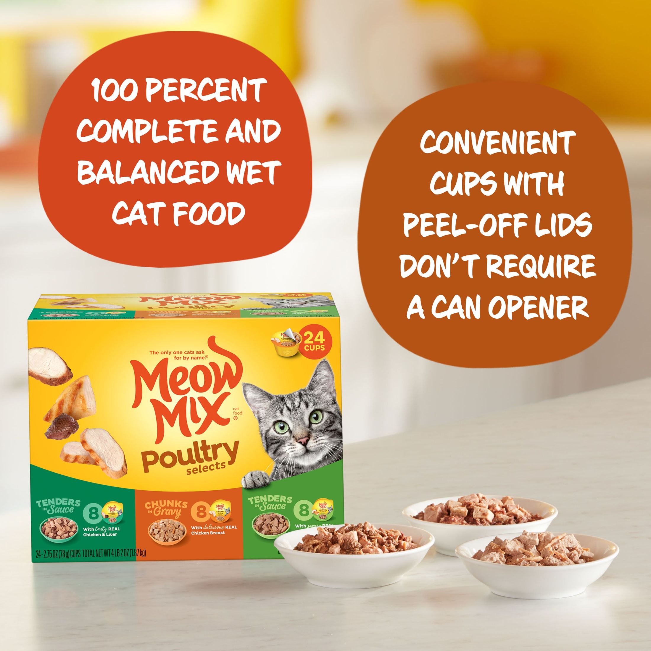 Meow Mix Poultry Selections Variety Pack Wet Cat Food photo 3