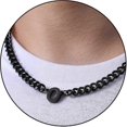 thumbnail image 1 of Stainless Steel Cuban Link Necklace for Initial A-Z Boys Men Women with Letter Pendant 6.5mm 18+2 Inches Jewelry Gift, 1 of 5