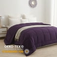 thumbnail image 2 of BedTreat Down Alternative Comforter with Corner Tabs - All Season Quilted King Size 240 GSM Purple Comforter, Machine Washable Microfiber Bedding, 2 of 7