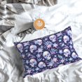 thumbnail image 5 of Yiaed Skull flower white blue Print Brushed Microfiber Envelope Pillowcases, Standard,Envelope Closure Pillow Cases(No pillow core)-16"x24", 5 of 6