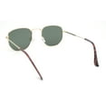 thumbnail image 4 of Polarized Mens Retro Hipster Thin Metal Rim Geometric Oval Sunglasses Gold - Green, 4 of 4