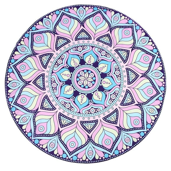 MAYUJIAA Northern Europe Style Round Beach Towel Summer Suncreen Yoga Blanket Mat Wall Decoration(36) HW313-37215
