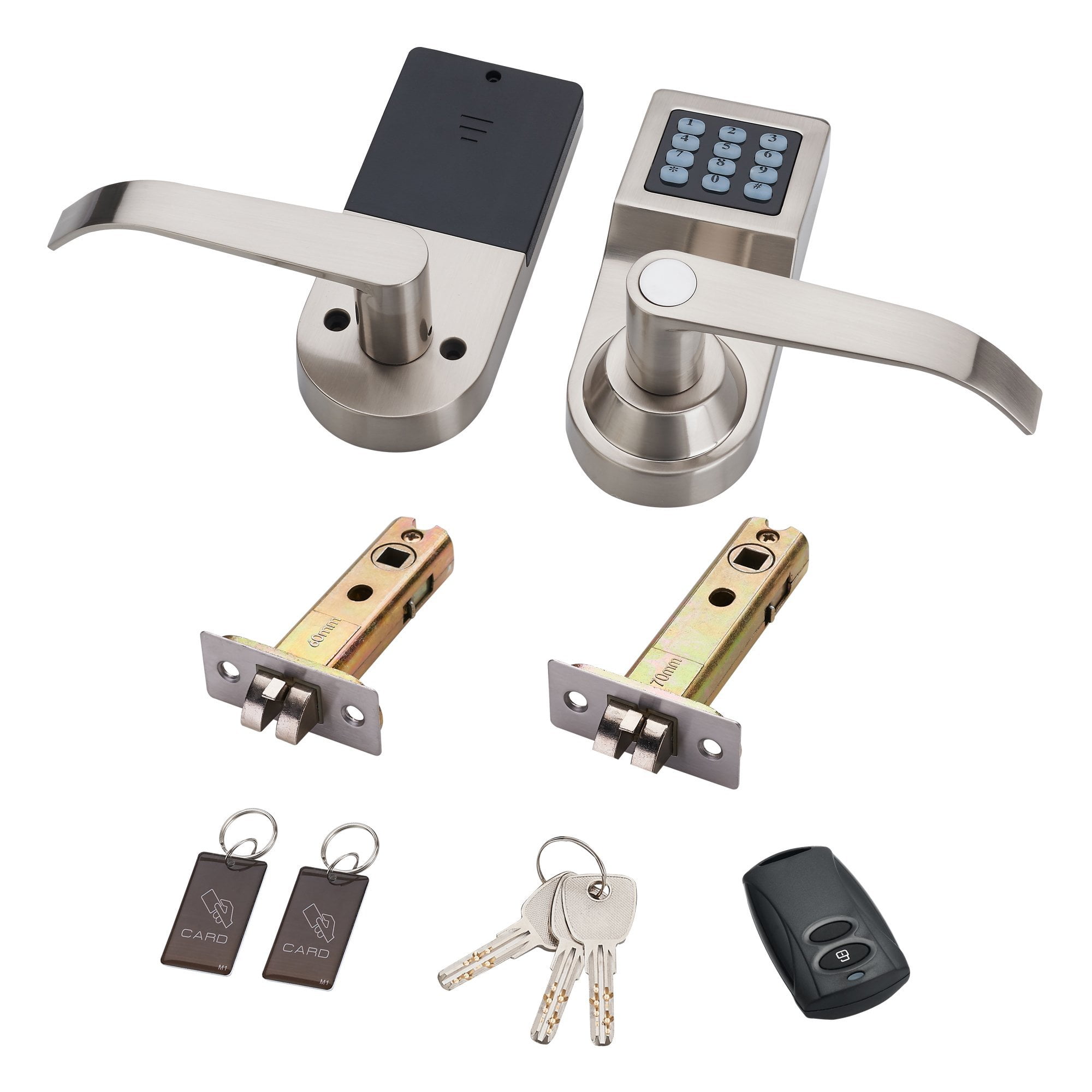 M1 Card Code and Key,Handle Direction Reversible HAIFUAN Digital Door Lock,Unlock with Remote