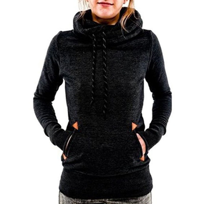 Korean Women's Long Sleeve Hoodie Sweatshirt Sweater Casual Hooded Coat Pullover