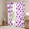 thumbnail image 3 of Manfei Circle Ciecular Pattern Black Out Curtains,Ink Polka Dot Curtains Pack of 2 (42x63 Each),White Purple Bedroom Curtains For Teens,Ultra Soft Home Decor, 3 of 6