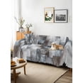 thumbnail image 3 of Gray Geometric Couch Cover for Dogs, Modern Abstract Art Block Washable Sofa Covers Slipcover for Pets Dogs Futon Cover, Couch Recliner Covers, Oversized Chair Slipcover 71"x91", 3 of 9