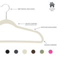 thumbnail image 3 of 25 Pack Slim Velvet Suit Hangers in Gray, 3 of 6