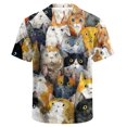 thumbnail image 6 of Uwinwear Linen Cotton Short Sleeve For Men Button Up V Neck Shirts Lightweight Printed Tops Hawaiian Summer Beach Casual Shirts Breathable Casual Wear,White,S, 6 of 8