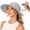 Light Ashy, variant on Sun Visor Hats for Women, Wide Brim Beach Hats UV Protection, Packable Ponytail Sunhat for Summer Light Blue One Size