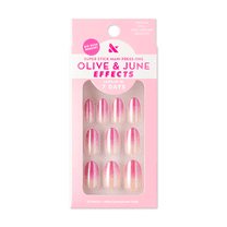 Olive & June Super Stick Mani Oval Medium Press-On Tabs, Pink Chrome Ombre, 32 Pieces