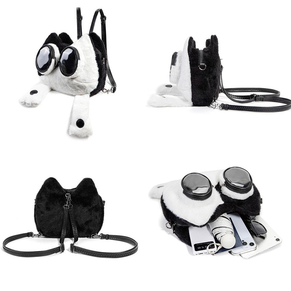 Slccxzc Plush Ita Bag Backpack, Y2K Aesthetic Crossbody Bag