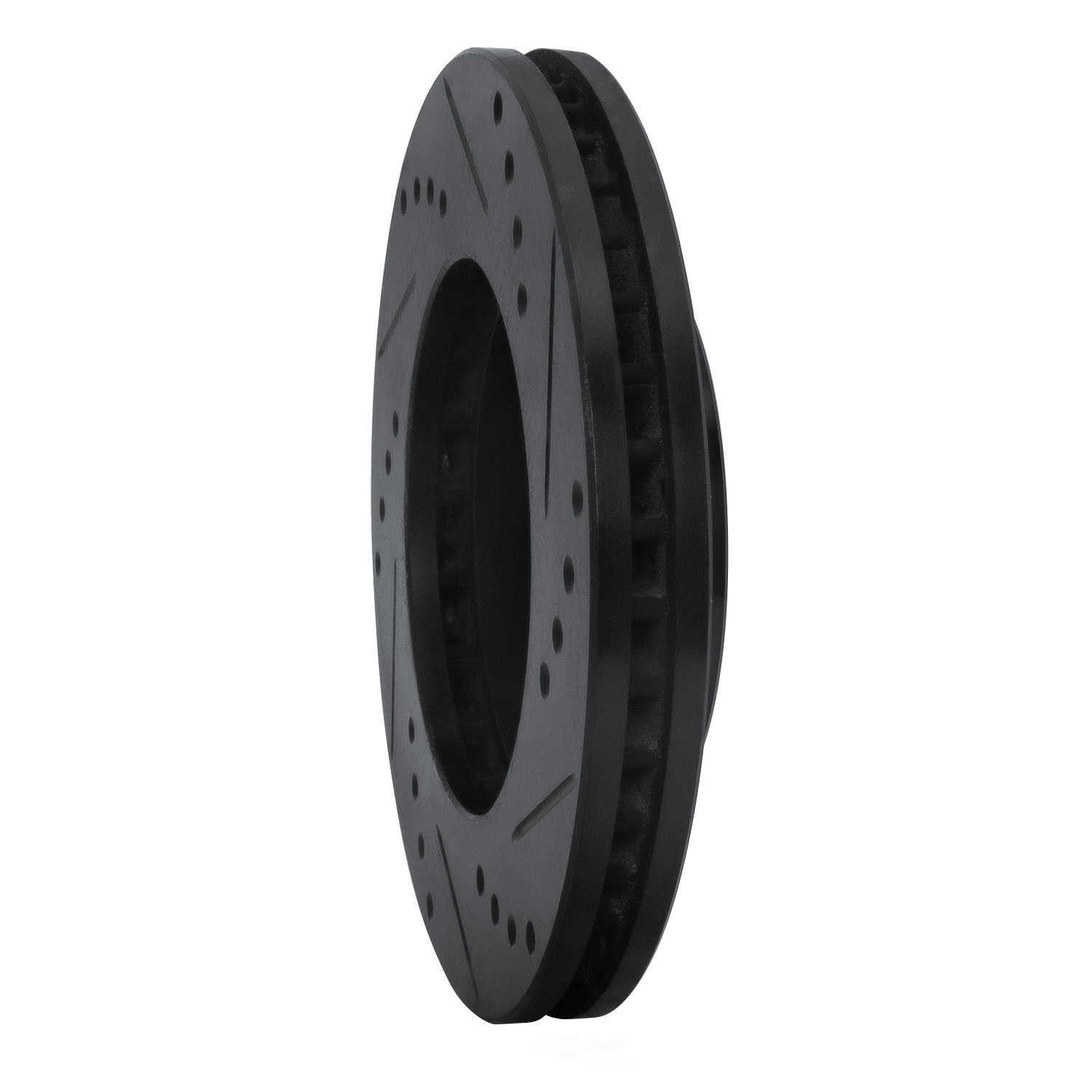 Dynamic Friction Company 633-76051L DFC Brake Rotor - Drilled And Slotted - Black