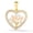 Tri-Tone Gold, variant on Tree of Life Heart Pendant for Women, Diamond-Cut for Extra Shine in 10K Tri-Color Gold with a Matching Adjustable Genuine Gold Chain, Length 18-20"