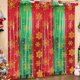 thumbnail image 4 of Cortinas navideñas con copos de nieve (juego de 2 piezas) | Decoración para fiestas navideñas de invierno de 99 x 199 cm | Fondo de plástico rojo o azul para fotomatón y decoración de ventanas, 4 of 6