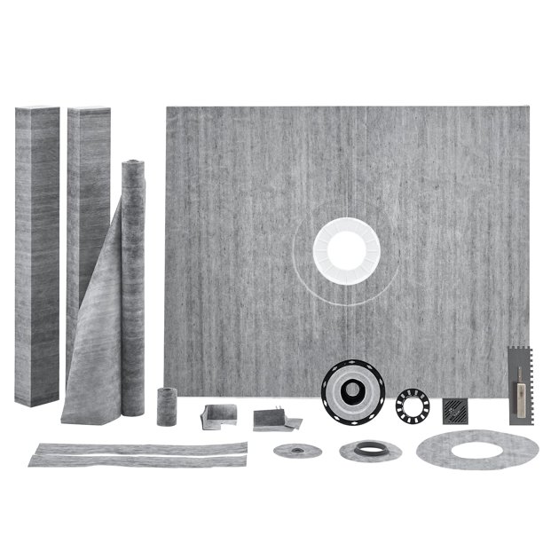 Kit de bordillos de ducha VEVOR 48 x 60 cm con membrana impermeable