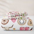thumbnail image 5 of jejeloiu Rustic Bull Skull Twin Quilt Set Kids,Western Cowgirls Boots Bohemian Exotic Style Twin Coverlet Set For Girls,2-Piece, 5 of 7