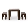 thumbnail image 5 of Plank+Beam 72" Modern Rounded Solid Wood Dining Table Set with 2 Benches, Walnut, 5 of 8
