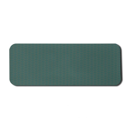 Retro Computer Mouse Pad  Geometric Concentric Circles Oval Shaped Inner Ellipses Vintage Design  Rectangle Non-Slip Rubber Mousepad Large  31  x 12  Gaming Size  Petrol Blue Jade Green  by Ambesonne