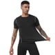 thumbnail image 3 of Ropa deportiva PRO de manga corta ajustada para entrenamiento deportivo, de secado rápido, muy elástica, transpirable, para correr, baloncesto y entrenamiento deportivo, 3 of 5