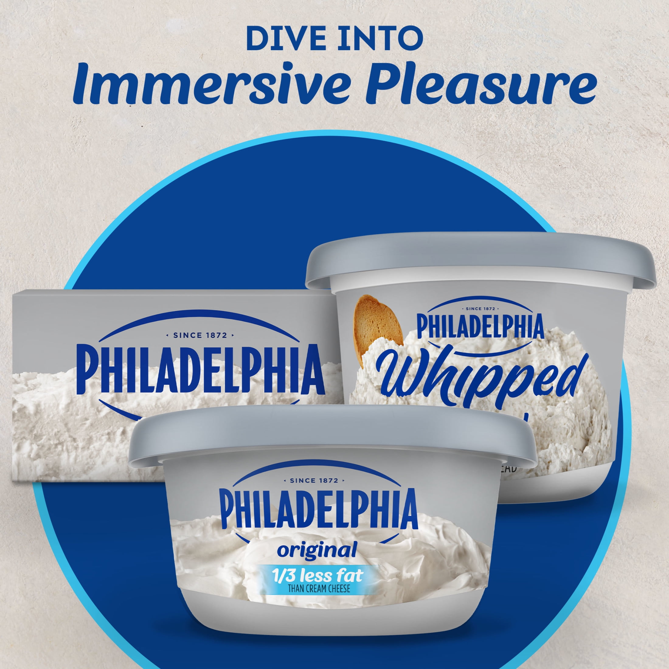 Philadelphia Reduced Fat Cream Cheese, 1 Tub, for Smooth, Spreadable Mornings, Original, No Artificial Preservatives, Flavors or Dyes, 8 oz