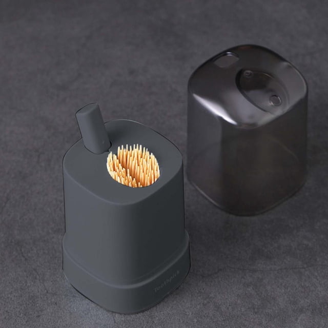 Feltree Toothpick Container Dispensers Automatic Toothpicks Container Toothpicks Storage Dispensers Box for Home Livingroom Kitchen Restaurant