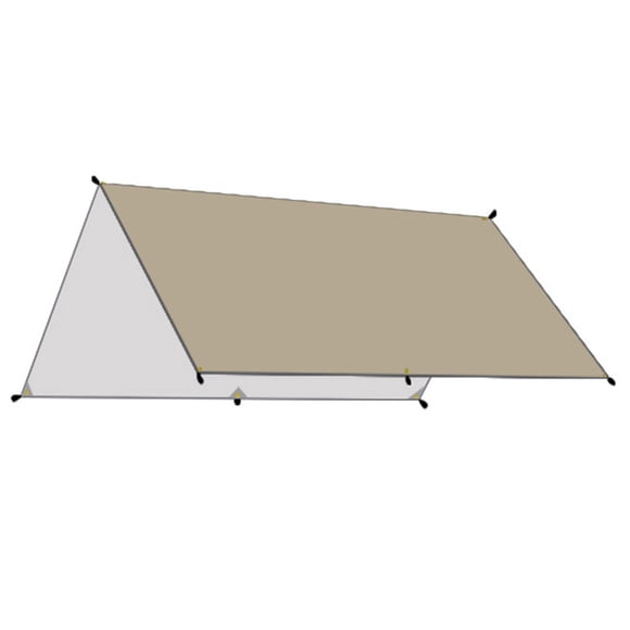 Greeniant Toldo parasol Toldos impermeables Toldos portátiles para acampar al aire libre Tienda de pesca Lona Refugio protector con bolsa de carpas Caqui 3x3meter
