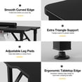 thumbnail image 4 of Paddie Foldable Nail Desk Nail Table for Nail Tech, Folding Manicure Table Station w/Dust Collector, 2 Open Shelves & 2 Drawers, Foldable Manicure Desk w/Wrist Cushion, Lockable Wheels(Black)), 4 of 9