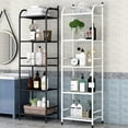 thumbnail image 7 of Forthcan 5 Tier Bathroom Slim Storage Shelving Unit for Small Space Bathroom Shelf Bathroom Towel Storage,Black, 7 of 7