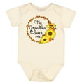 thumbnail image 3 of Inktastic My Grandma Loves Me with Sunflower Wreath Boys or Girls Baby Bodysuit, 3 of 5