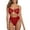 Red, variant on Plus Size Lingerie Lingerie For Women See Through BodysuitOne Piece Mesh Thong Teddy Swimsuits Micro Bikini,White S