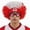 Red1, variant on Gytml Stretch Tricolor Curly Afro Fan Wig Breathable Lightweight Fluffy Fake Hair National Team Wig Non Slip Adult Sports Fan Outfit Accessory For Soccer Watch Party(Green1-22.83")