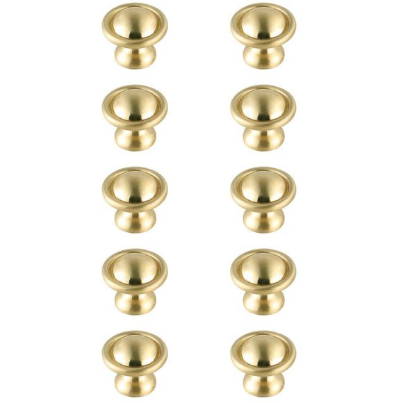Perillas para Gabinete Elegantes Kadea 3 cm Dorado Cepillado Juego de 10