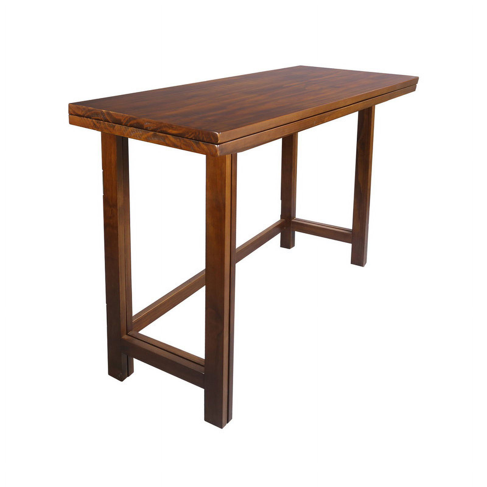 Casual Home 28 Inches Folding Dining Table, Warm Brown