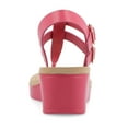 thumbnail image 4 of Journee Womens Bianca Wedge Heel Buckle Sandals, 4 of 10