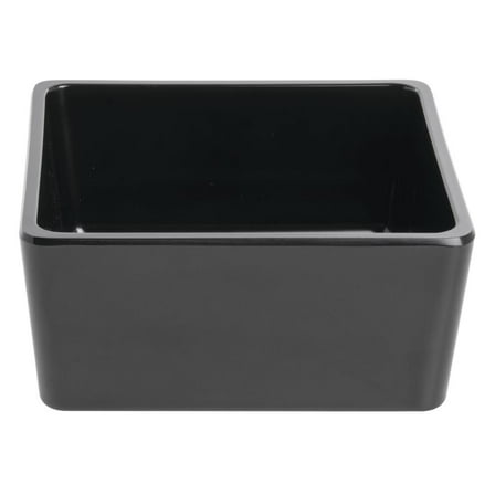 HUBERT® Food Pan1/6 Size Black Melamine Modular Pan - 6" L x 6" W x 3" H