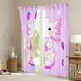 thumbnail image 3 of Manfei Axolotl Black Out Curtains for Child, Purple Strawberry Curtains Pack of 2 (42x63 Each), Bling Stars Print Bedroom Curtains, Curtains and Drapes Room Decor, 3 of 6