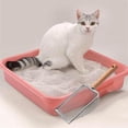 thumbnail image 3 of Recogedor de arena para gatos, recogedor de malla duradero con mango largo, elevador de gatitos, recogedor de arena de malla para animales pequeños, Agujero de malla 5x5mm, 3 of 8