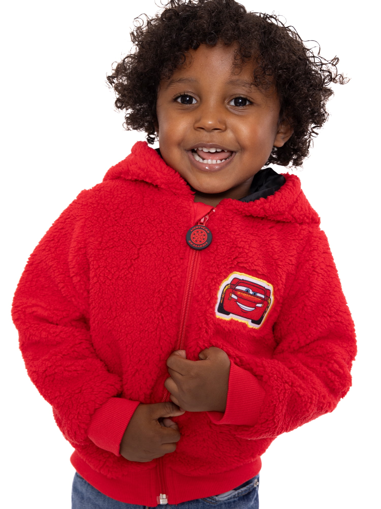 Disney Pixar Cars Toddler Boys Plush Fleece Full-Zip Cosplay Hoodie, Sizes 12M-5T