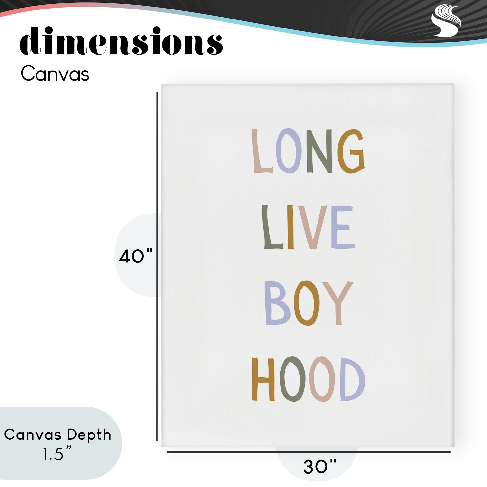 Stupell Industries Long Live Boy Hood Canvas Wall Art, design by Katie Griggs