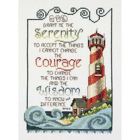 Serenity Lighthouse Counted Cross Stitch Kit-7"X10" 14 Count