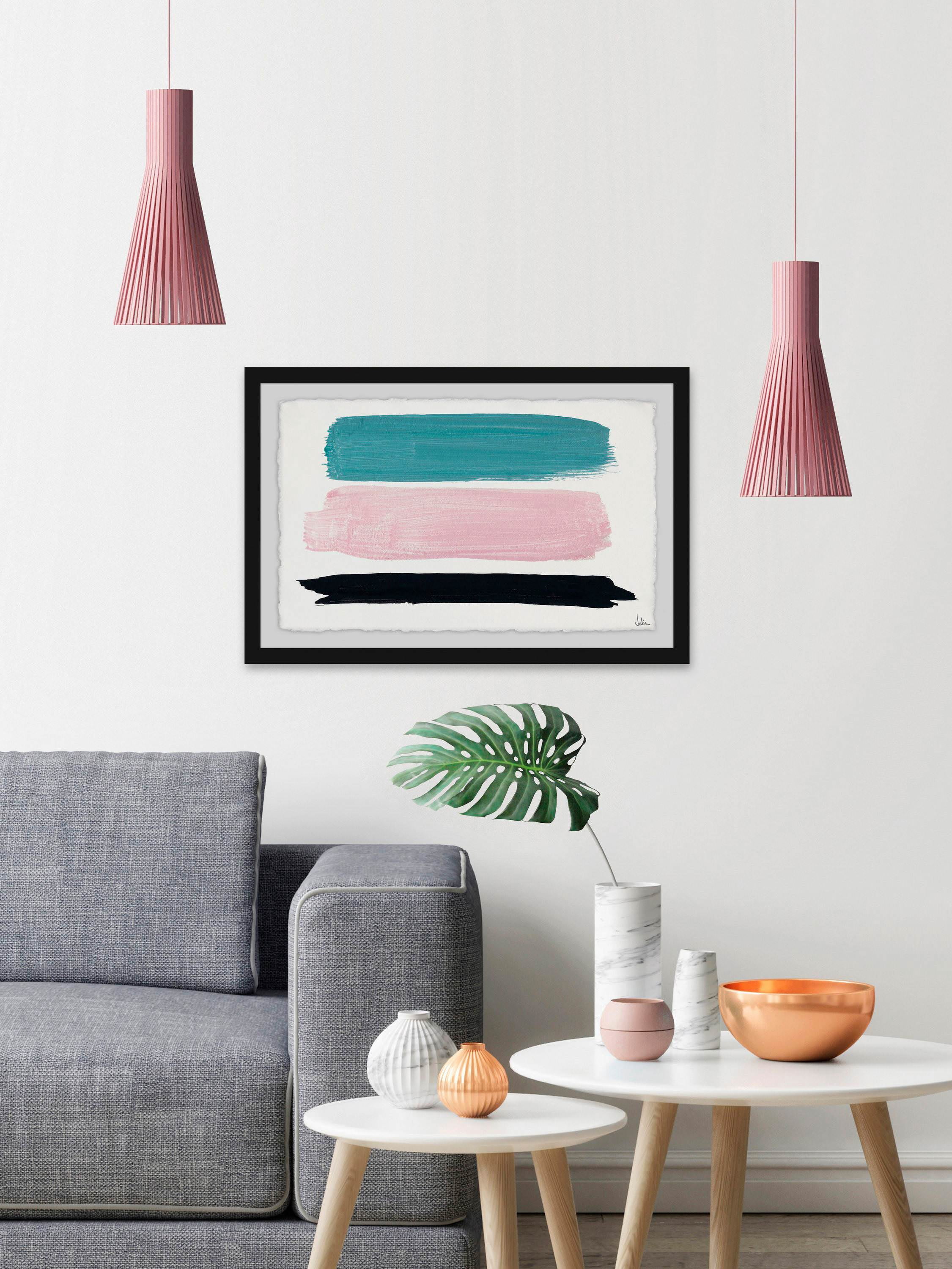 Horizontal Swatches Framed Painting Print