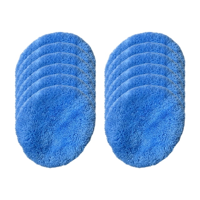 Lipstore 12Pcs Replacement Pads for Window Cleaning Robot Easy to Cleaning Cleaning Pad blue