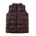 thumbnail image 2 of IROINNID Men's Sleeveless V-Neck Short Vest Solid Color Comfy Autumn And Winter Thick Down Cotton Vest, 2 of 2