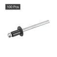 thumbnail image 3 of Unique Bargains Rivets Plats Ronds en Aluminium 4mm x 6mm, Noir Lot de 100, 3 of 5
